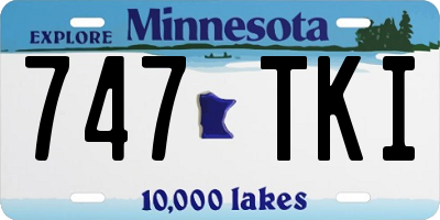 MN license plate 747TKI