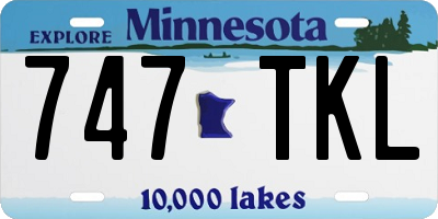 MN license plate 747TKL