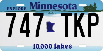 MN license plate 747TKP