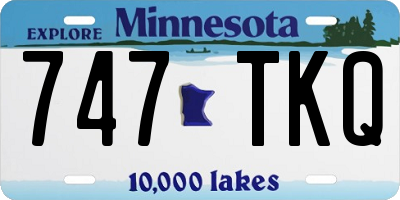MN license plate 747TKQ