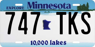 MN license plate 747TKS