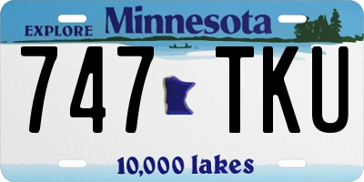 MN license plate 747TKU