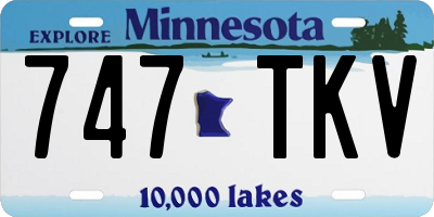MN license plate 747TKV