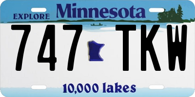 MN license plate 747TKW