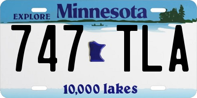 MN license plate 747TLA