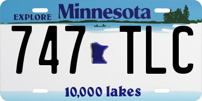 MN license plate 747TLC
