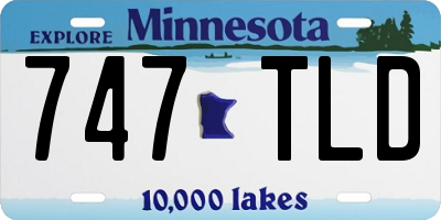 MN license plate 747TLD