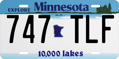 MN license plate 747TLF
