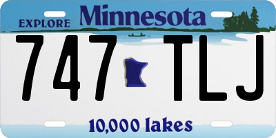 MN license plate 747TLJ