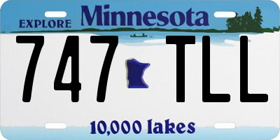 MN license plate 747TLL
