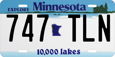 MN license plate 747TLN