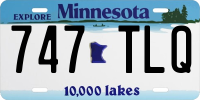 MN license plate 747TLQ