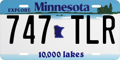 MN license plate 747TLR