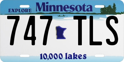 MN license plate 747TLS