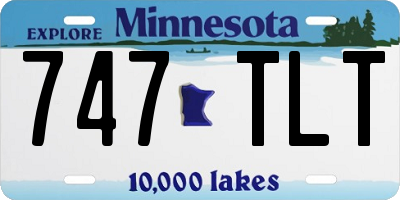 MN license plate 747TLT
