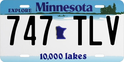 MN license plate 747TLV