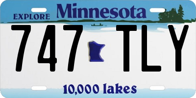 MN license plate 747TLY