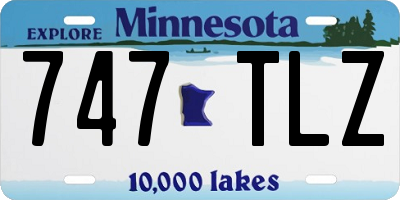 MN license plate 747TLZ
