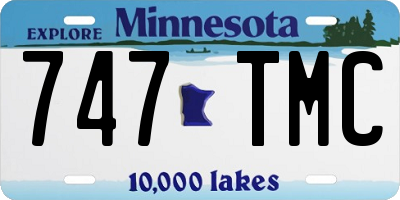 MN license plate 747TMC