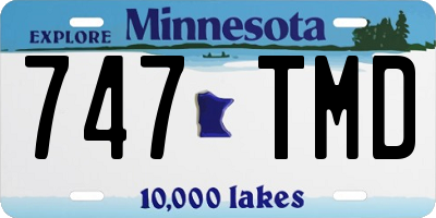 MN license plate 747TMD