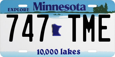 MN license plate 747TME