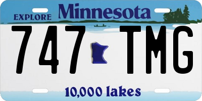 MN license plate 747TMG