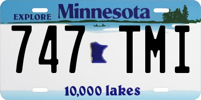 MN license plate 747TMI