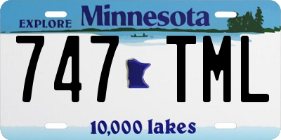 MN license plate 747TML