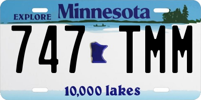 MN license plate 747TMM