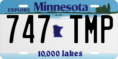 MN license plate 747TMP