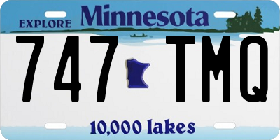 MN license plate 747TMQ