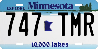 MN license plate 747TMR