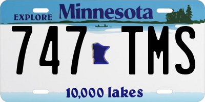MN license plate 747TMS