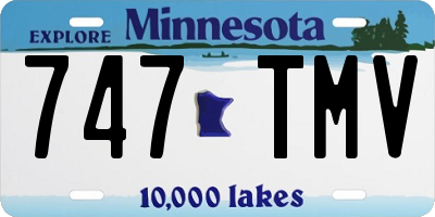MN license plate 747TMV