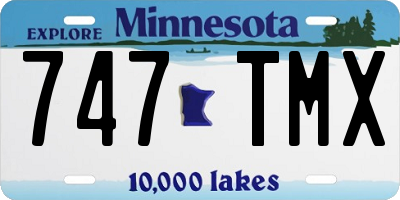 MN license plate 747TMX