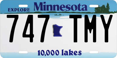 MN license plate 747TMY