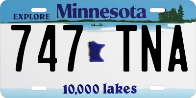MN license plate 747TNA