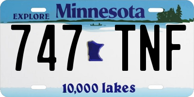 MN license plate 747TNF