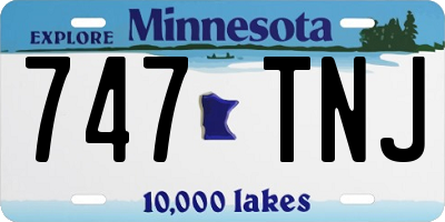 MN license plate 747TNJ