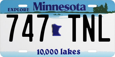 MN license plate 747TNL
