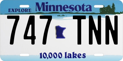 MN license plate 747TNN