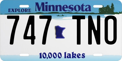 MN license plate 747TNO