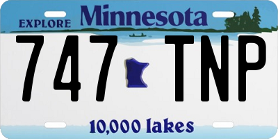 MN license plate 747TNP