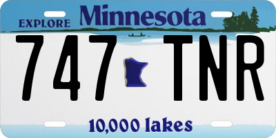 MN license plate 747TNR