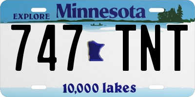 MN license plate 747TNT