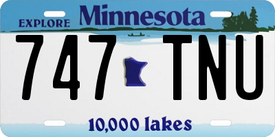 MN license plate 747TNU