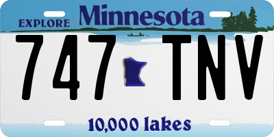 MN license plate 747TNV