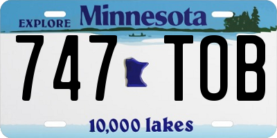 MN license plate 747TOB