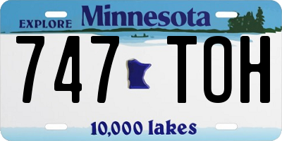 MN license plate 747TOH