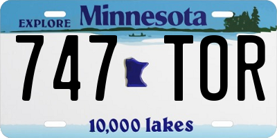 MN license plate 747TOR